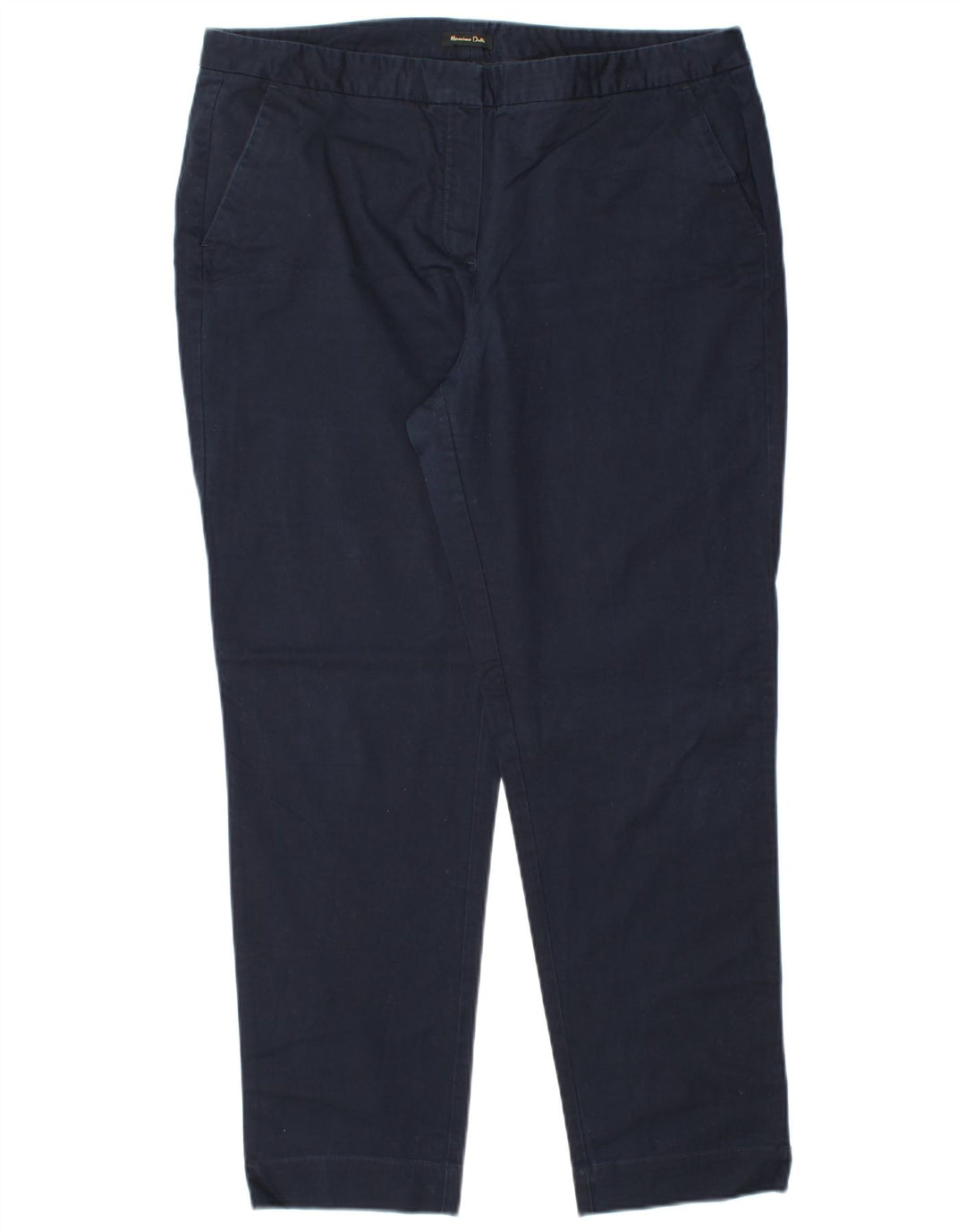 MASSIMO DUTTI Damen Chinohose EU 44 XL W34 L28 Marineblau Klassisch