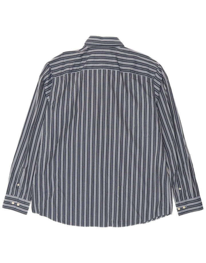 EDDIE BAUER Herren-Hemd, groß, klassische Passform, XL, blau gestreift, Baumwolle