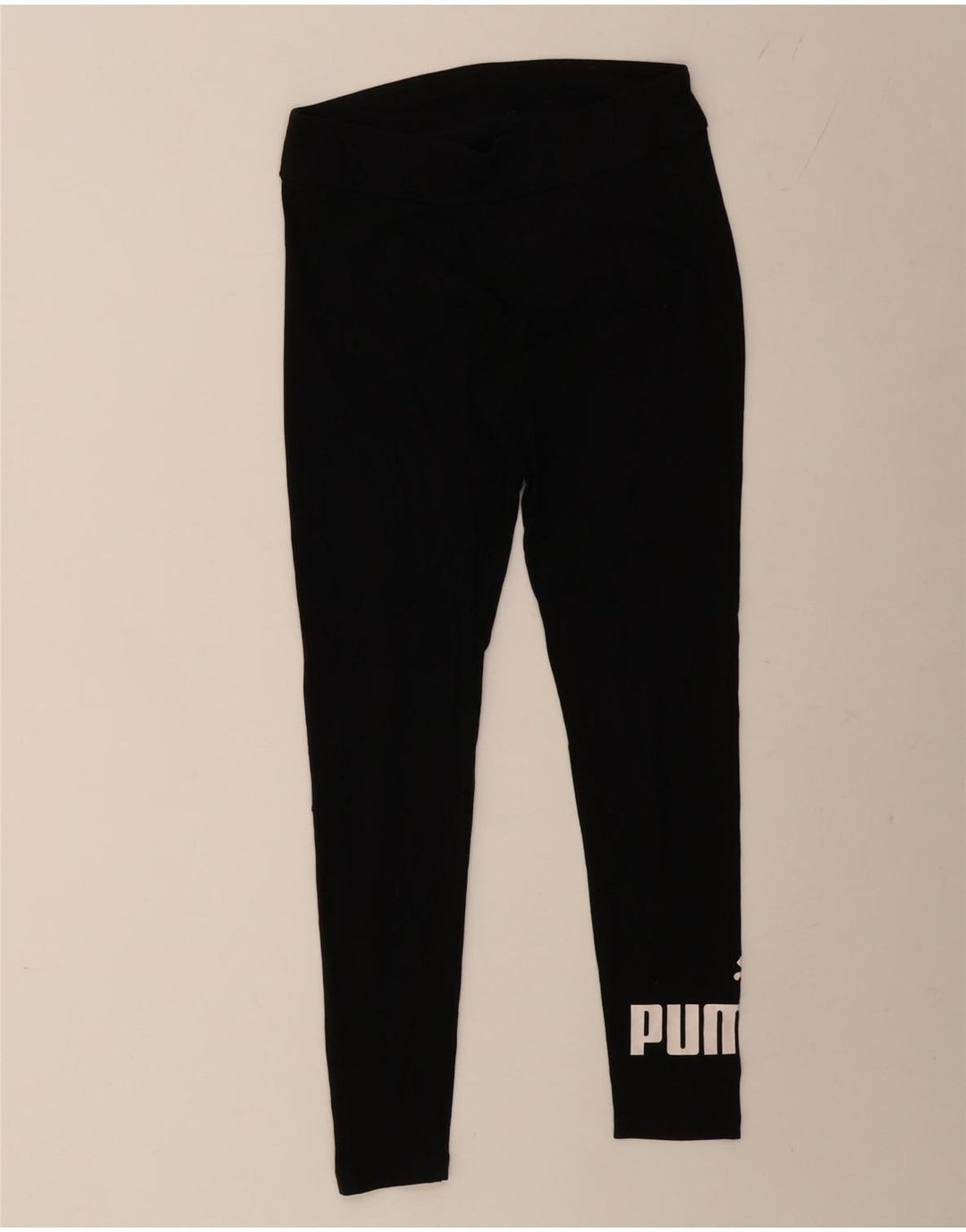 PUMA Damen Graphic Leggings UK 12 Medium Schwarz Baumwolle