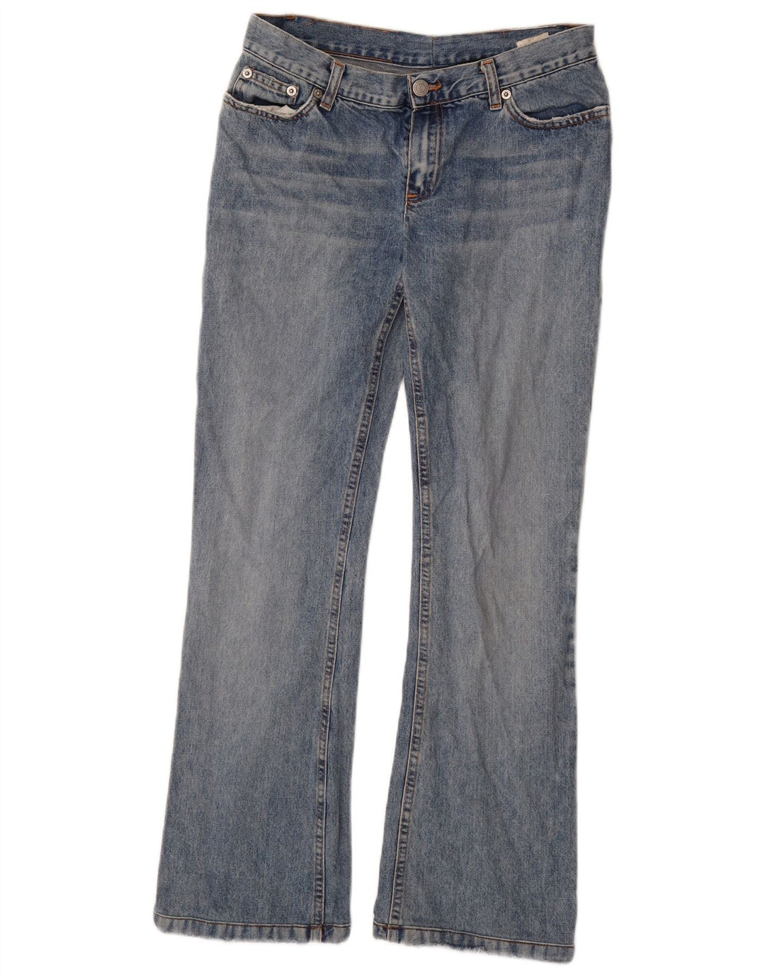 RICHMOND Womens Graphic Bootcut Jeans W29 L29 Blue Cotton