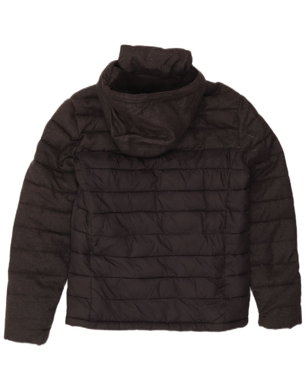 Superdry Herren-Kapuzenjacke, wattiert, UK 36, Größe S, grau, Polyester