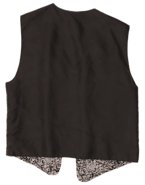 Vintage Damen Weste UK 18 XL Mehrfarbig Patchwork Polyester