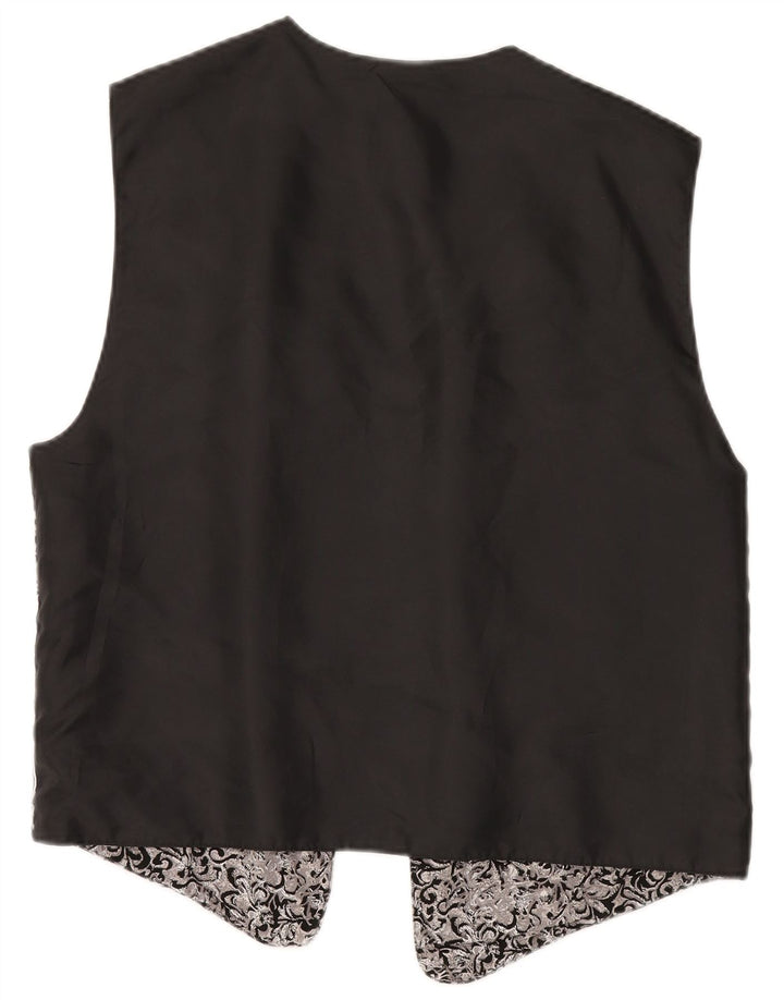 Vintage Damen Weste UK 18 XL Mehrfarbig Patchwork Polyester