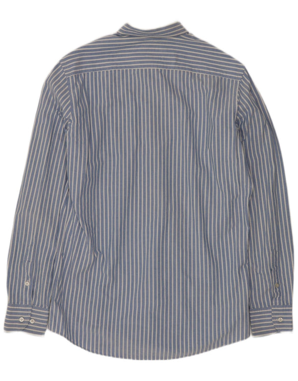 Massimo Dutti Herrenhemd aus mittelblauer, gestreifter Baumwolle