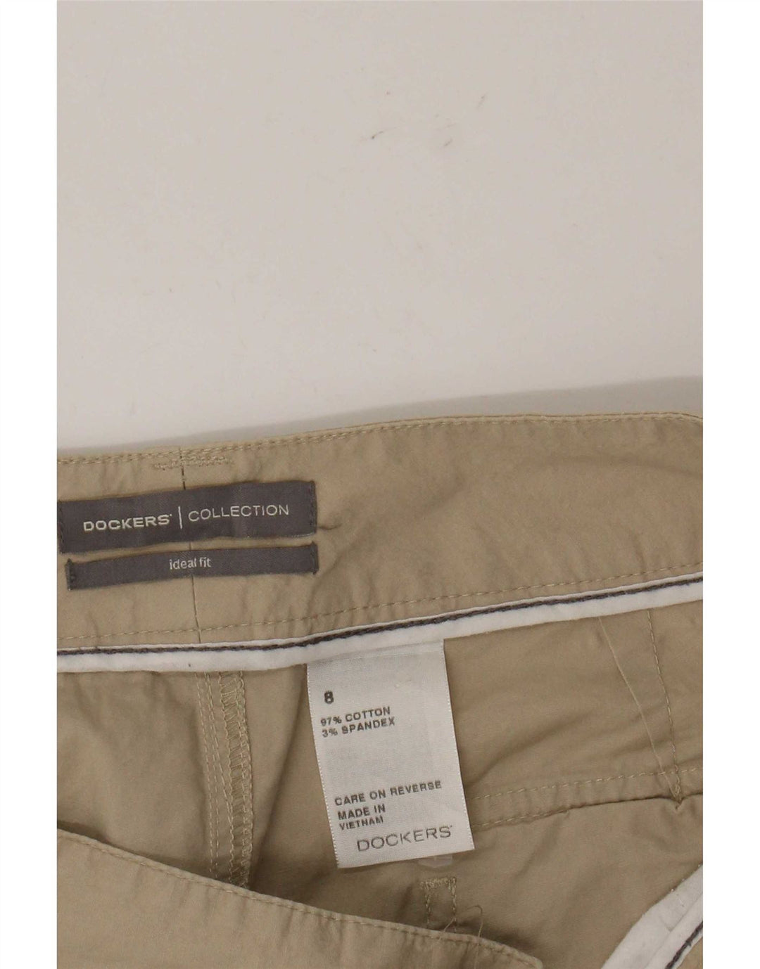 Dockers Damen Chinoshorts US 8 Medium W30 Beige Baumwolle