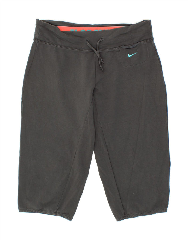 NIKE Womens Dri Fit Bermuda Sport Shorts UK 14 Medium  Grey Vintage Nike and Second-Hand Nike from Messina Hembry 