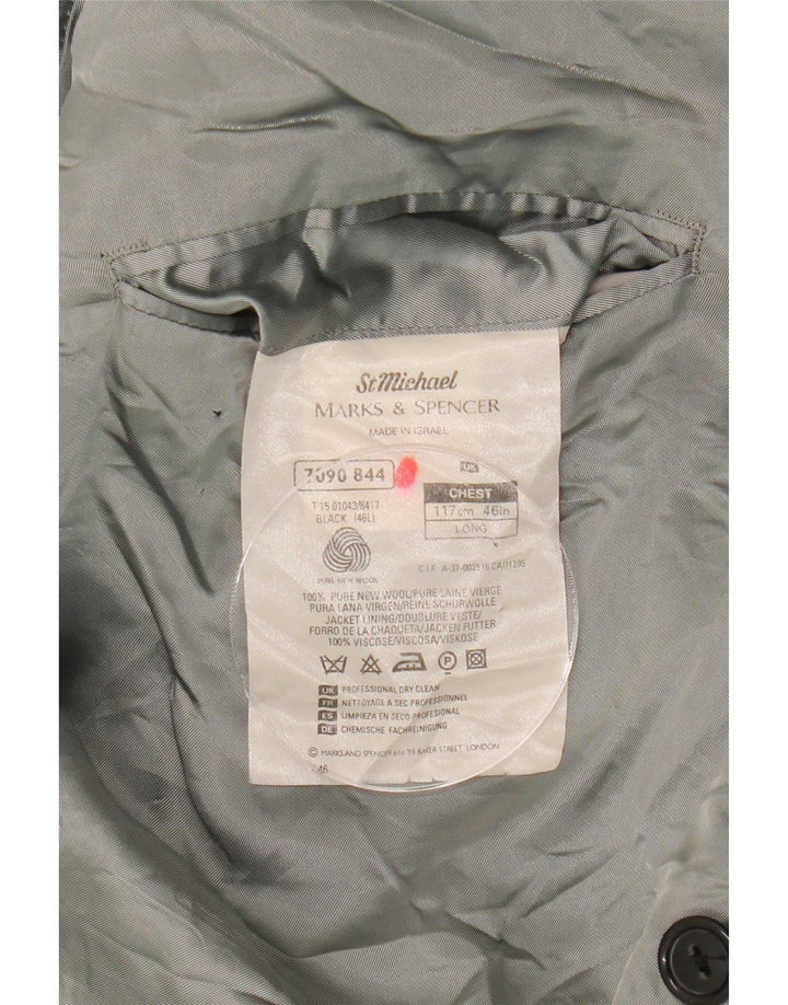 Marks & Spencer Herren St. Michael Blazer Jacke UK 46 XL Schwarz