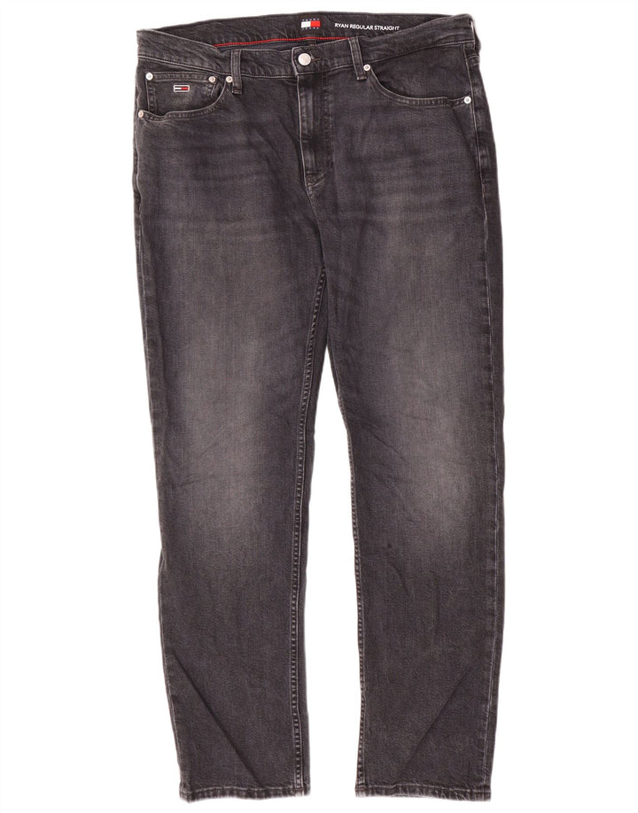 Tommy Hilfiger Herren Ryan Straight Jeans W32 L30 Graue Baumwolle