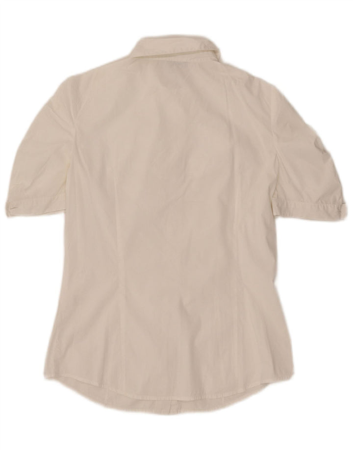 Max & Co. Damen Kurzarmhemd UK 12 Mittelweiß