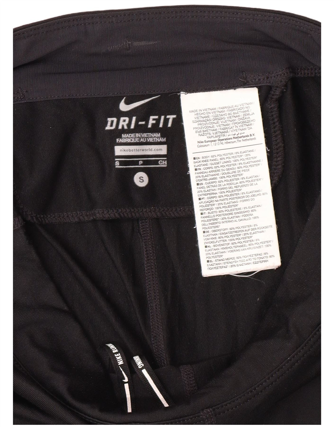 Nike Damen Dri Fit Capri Leggings UK 10 Small Schwarz Polyester Sport