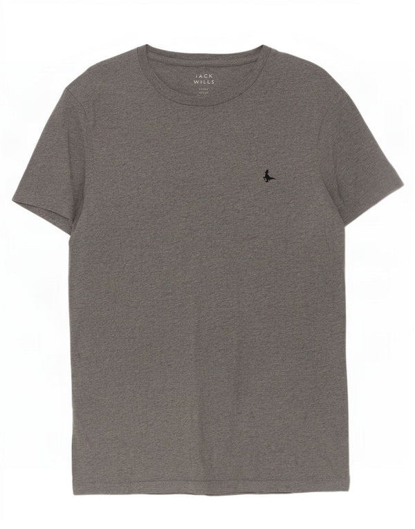 Jack Wills Herren-T-Shirt-Oberteil, klein, grau meliert