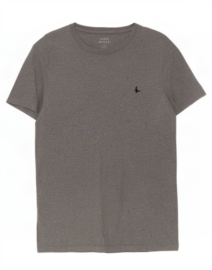 Jack Wills Herren-T-Shirt-Oberteil, klein, grau meliert