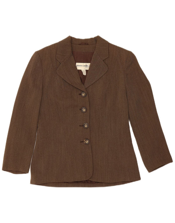 Pierre Cardin Damen 4-Knopf-Blazerjacke UK 14 Mittelbraun