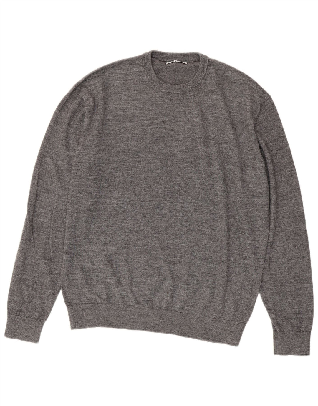 Zara Herren-Pullover mit Rundhalsausschnitt, XL, Grau