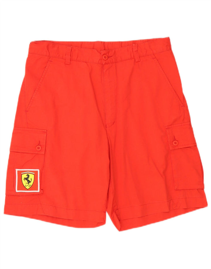 Fila Herren Ferrari Cargo Shorts IT 50 Large W32 Rote Baumwolle