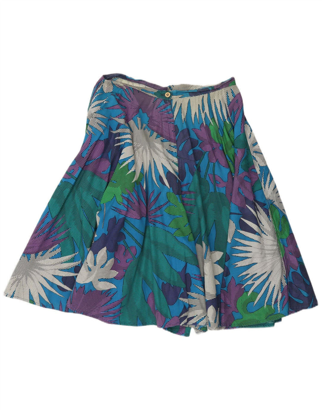 Vintage Damen Cullotes Casual Shorts W30 Mittelblau geblümt