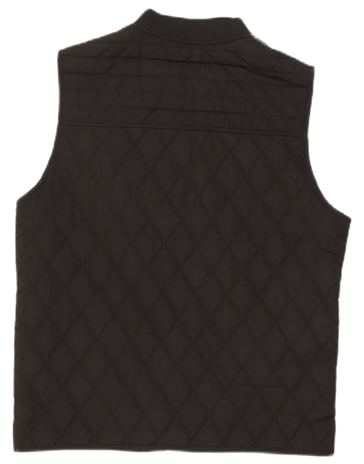 Zara Herren Steppweste UK 38 Medium Schwarz Polyester