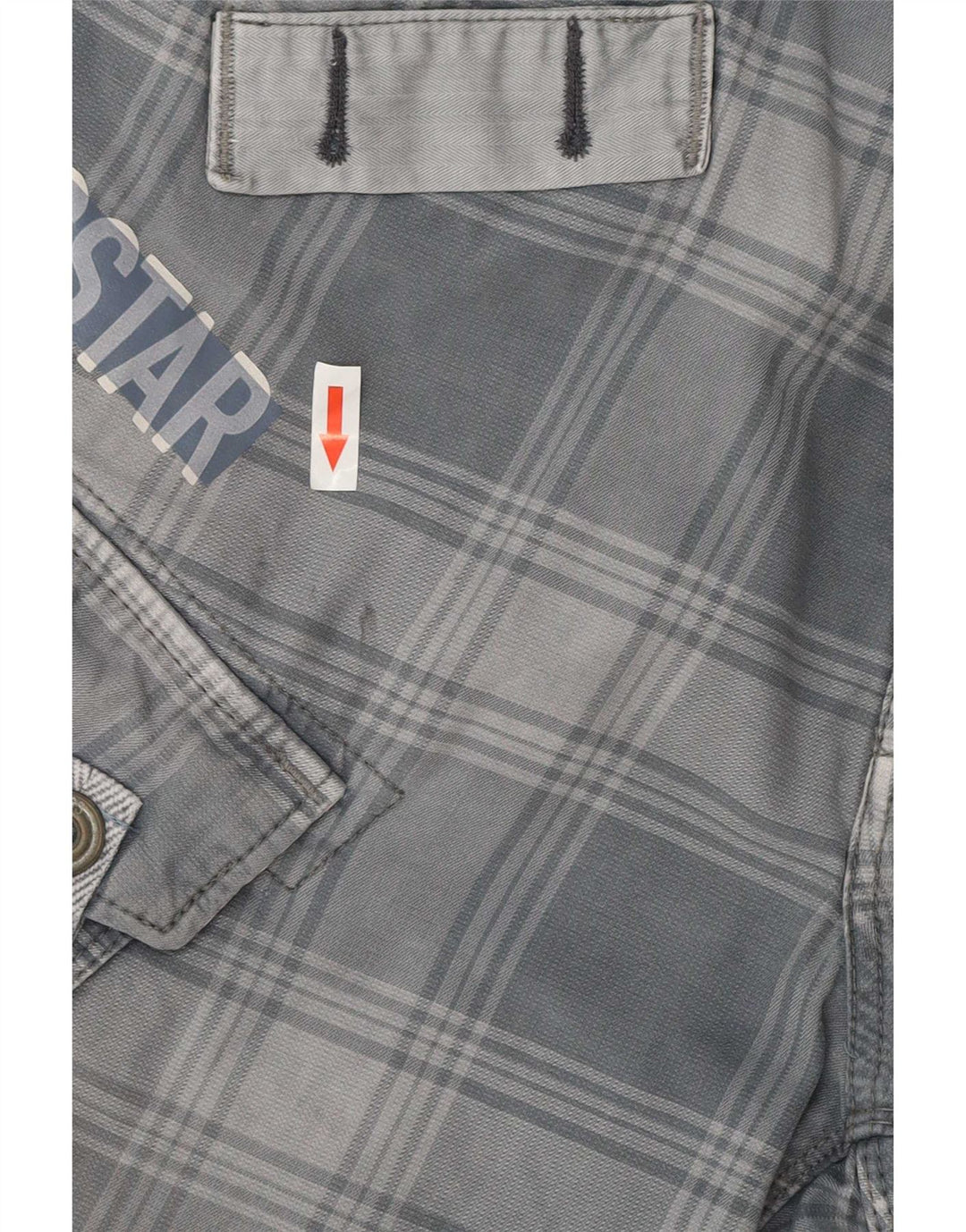 G-Star Herren Cargoshorts W32 mittelgrau karierte Baumwolle