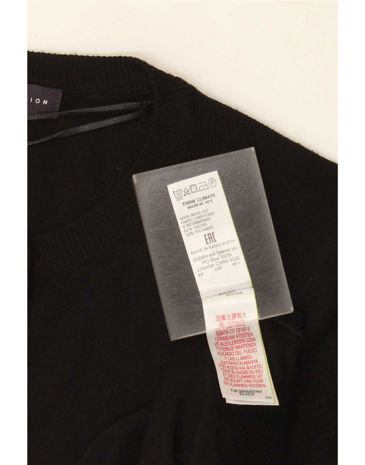 Marks & Spencer Damen-Cardigan-Pullover UK 14 Große schwarze Viskose