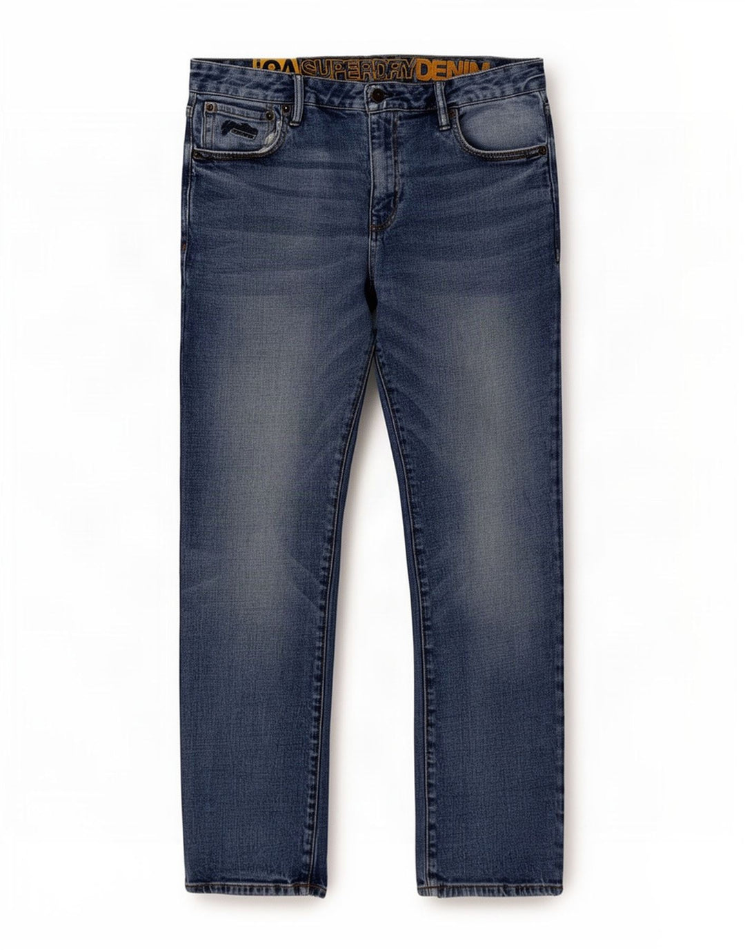 Superdry Herren Straight Jeans W34 L29 Blaue Baumwolle