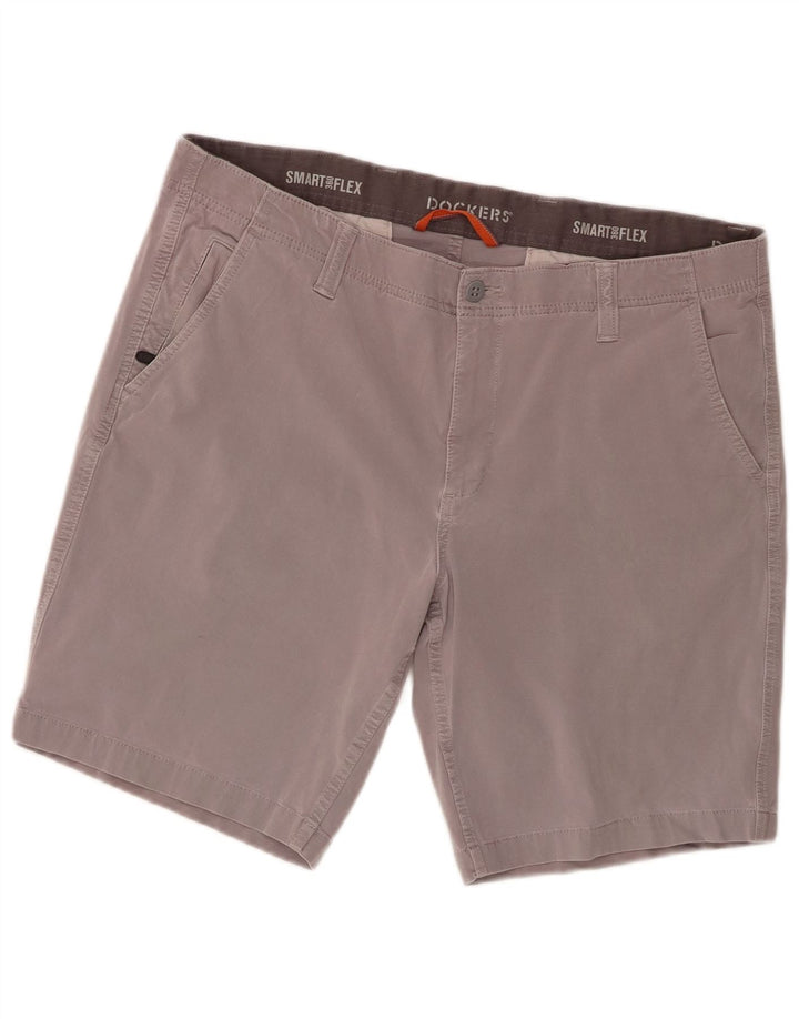 DOCKERS Herren Chinoshorts W38 XL Graue Baumwolle