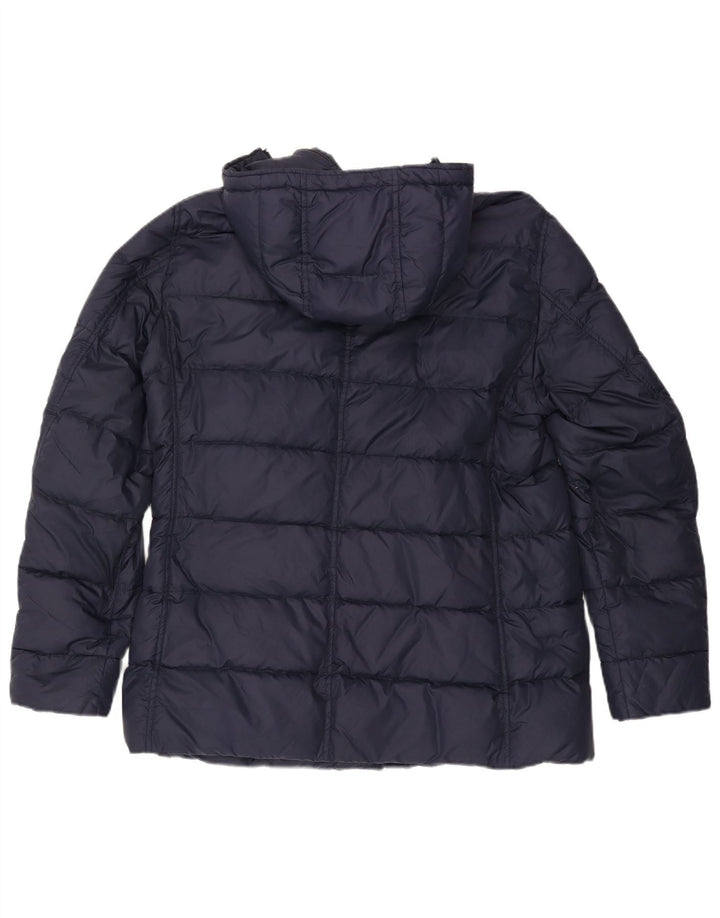 Herno wattierte Herrenjacke mit Kapuze, UK 38, Mittel, Marineblau