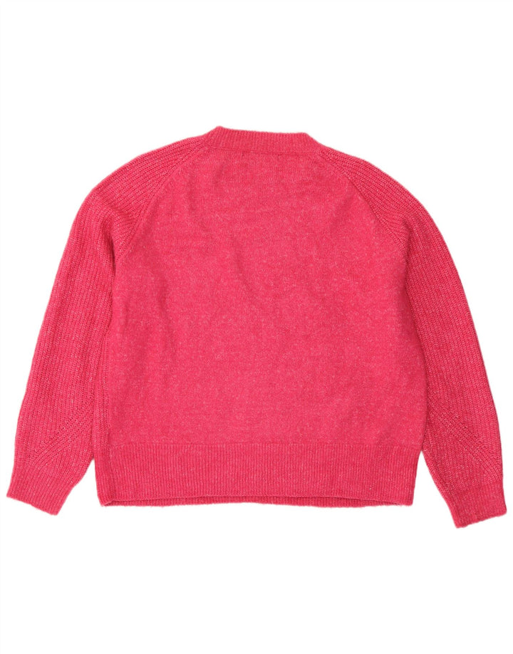 Marks & Spencer Damen-Pullover mit Rundhalsausschnitt, Gr. 14, mittelrosa meliert