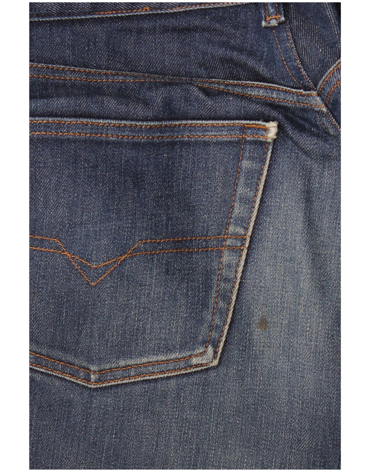 Diesel Herren Straight Jeans W34 L32 Blaue Baumwolle