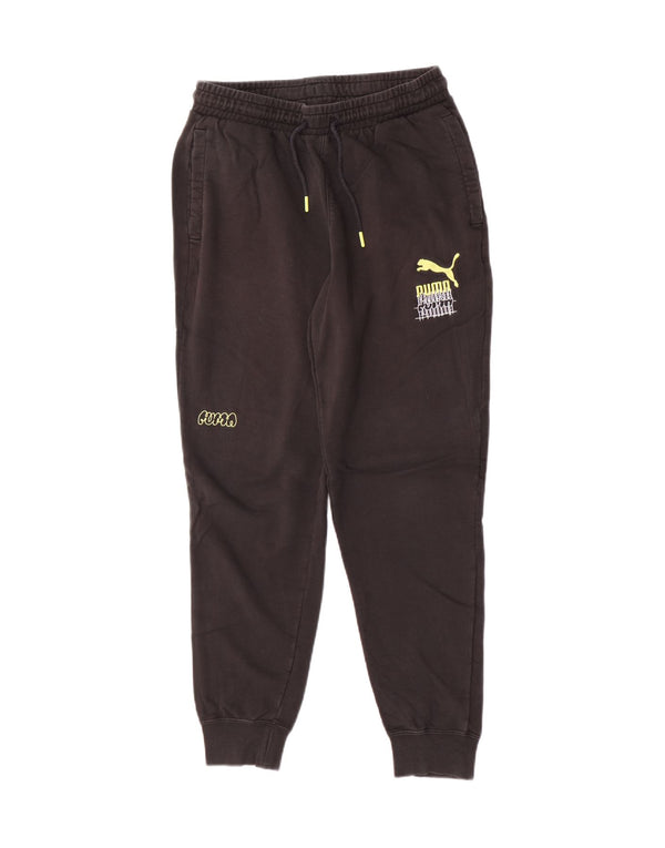 Puma Herren-Trainingshose mit Grafik, mittelgroß, Schwarz