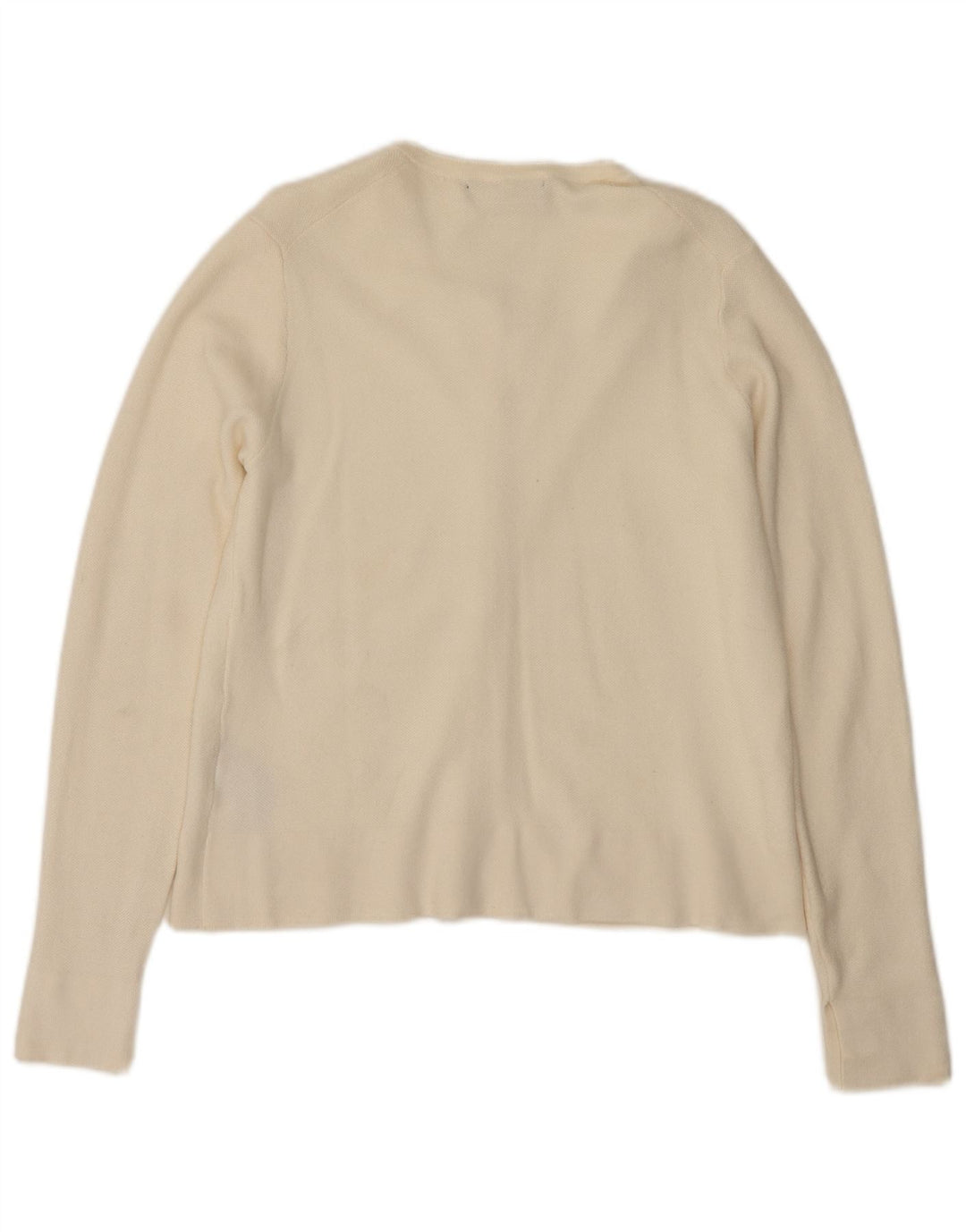 Zara Damen-Cardigan-Pullover UK 12 Mittelweiße Viskose