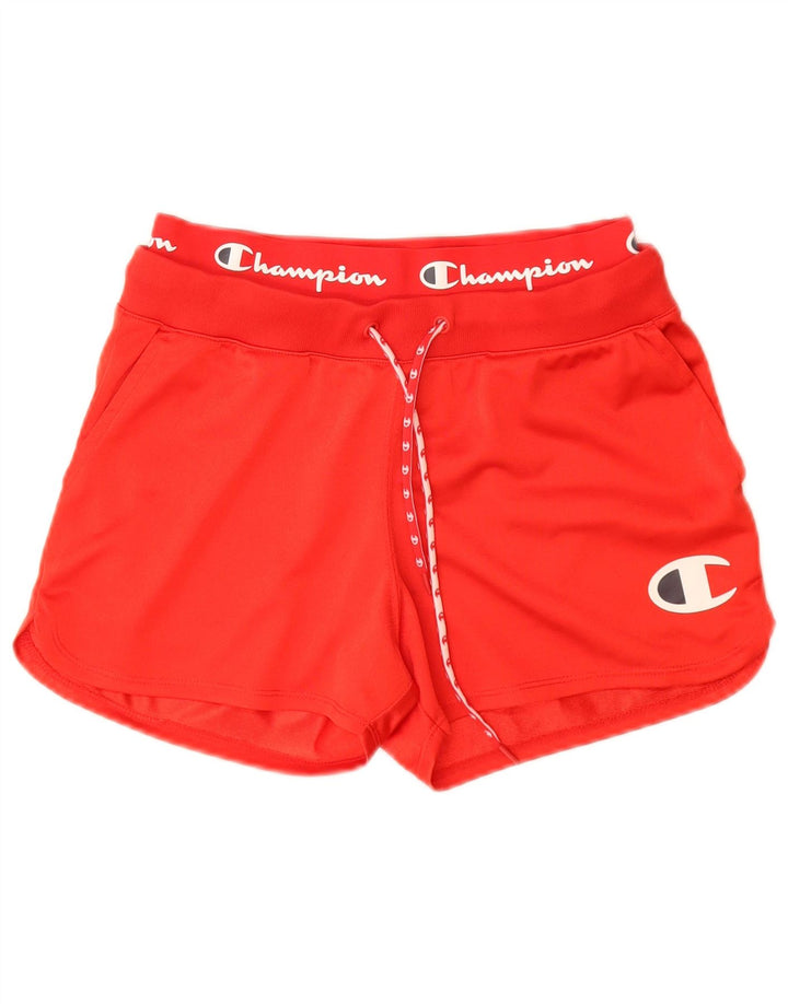CHAMPION Damen Graphic Sport Shorts UK 4 XS Rot Polyester