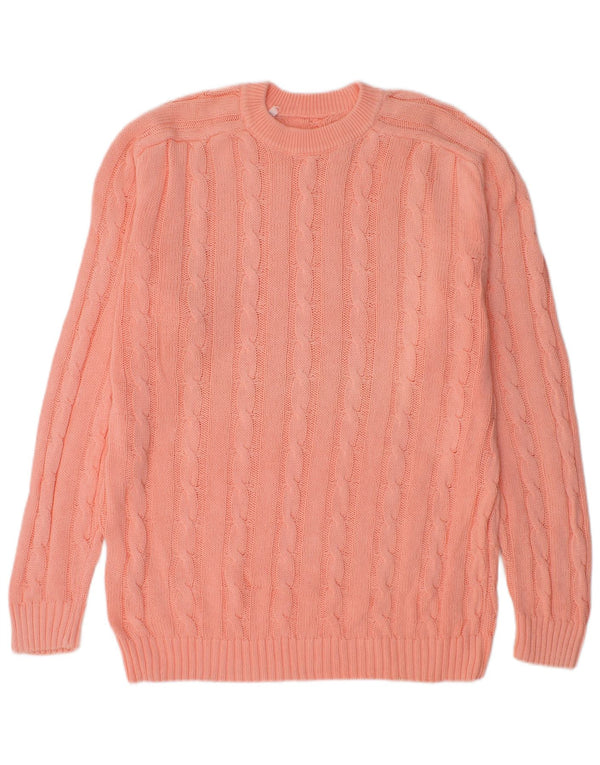 Vintage Herren Rundhalspullover Pullover Groß Rosa