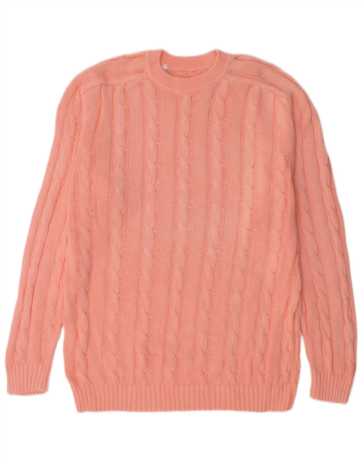 Vintage Herren Rundhalspullover Pullover Groß Rosa