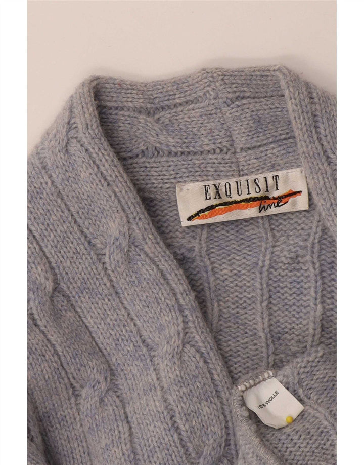 Exquisit Damen-Cardigan-Pullover UK 16 Große blaue Wolle
