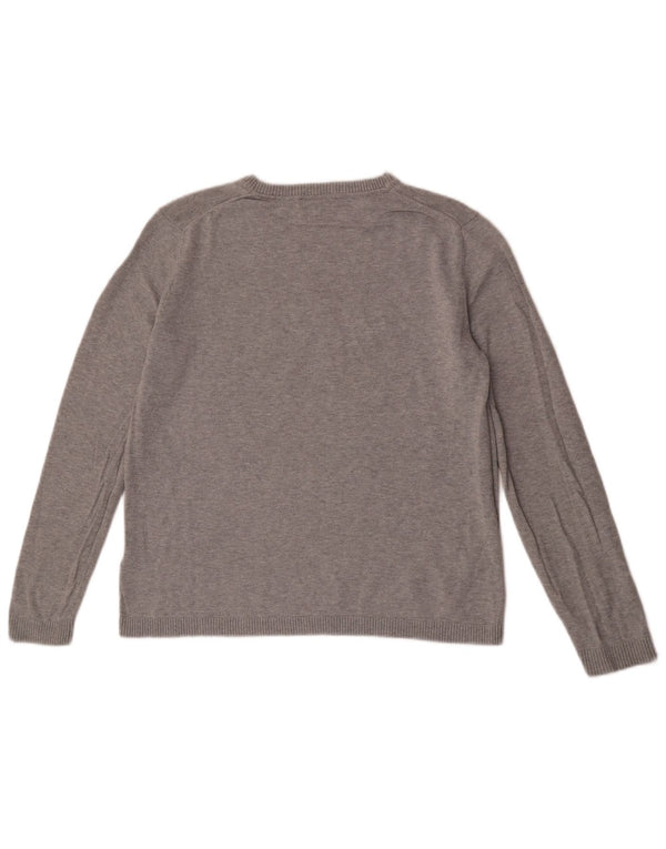 Tommy Hilfiger Damen-Pullover mit U-Boot-Ausschnitt, Gr. 18, XL, Grau meliert