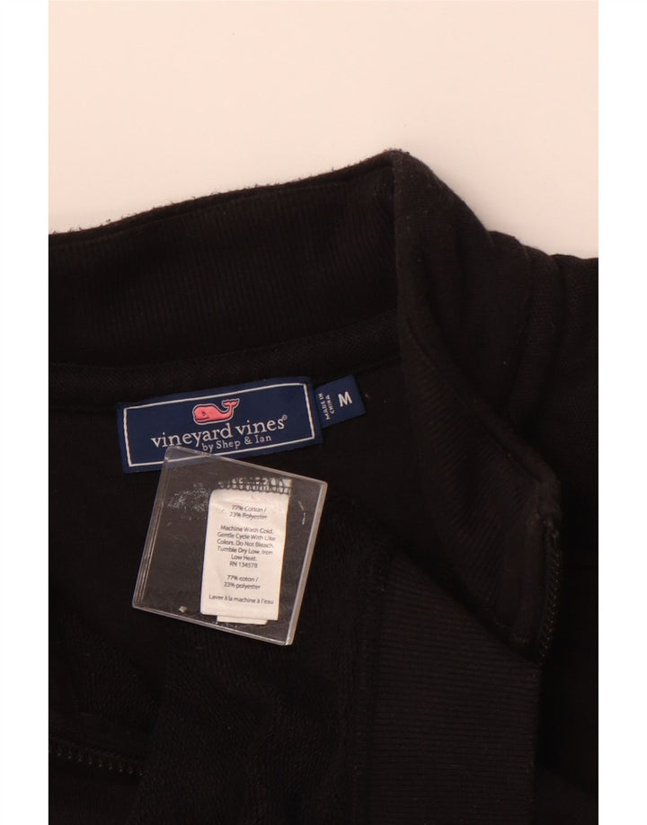 VINEYARD VINES Herren-Sweatshirt mit lockerer Passform und Reißverschluss, Mittelschwarz