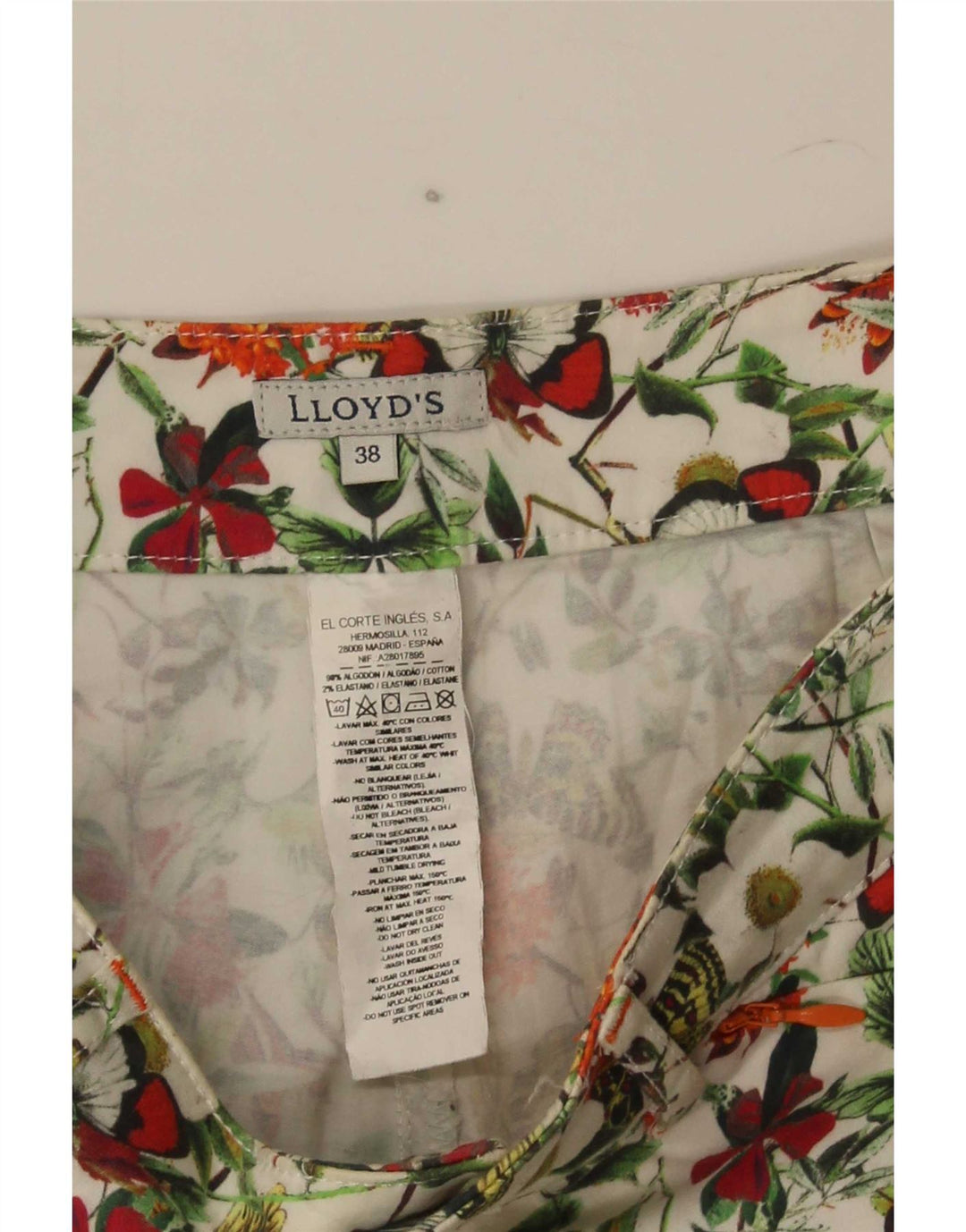 Lloyd's Damen-Freizeithose, EU 38, M, B28, L30, mehrfarbig, Blumenmuster