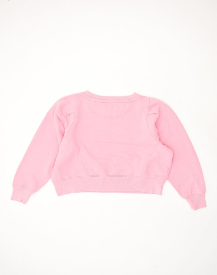JACK WILLS Womens Crop Sweatshirt Jumper UK 14 Large Pink Cotton | Vintage Jack Wills | Thrift | Second-Hand Jack Wills | Used Clothing | Messina Hembry 