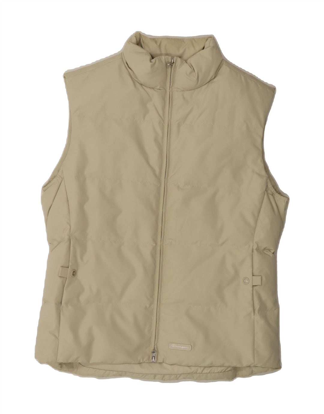 CHAMPION Womens Padded Gilet UK 18 XL Beige Polyester Vintage Champion and Second-Hand Champion from Messina Hembry 
