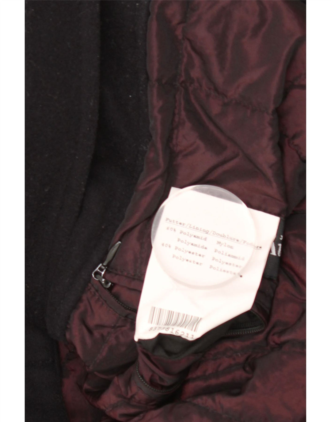 Bugatti Herrenmantel UK 42 XL Schwarze Wolle