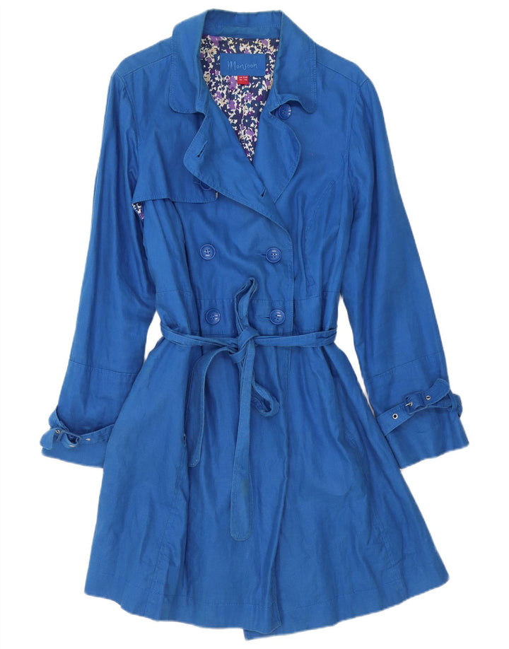Monsoon Damen Trenchcoat UK 20 2XL Blaues Leinen