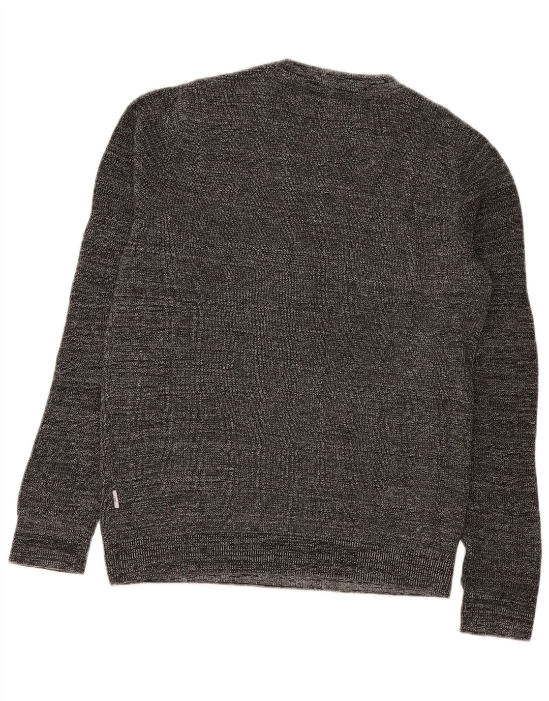 Jack & Jones Herren-Pullover mit normaler Passform und Reißverschluss, klein, grau gefleckt