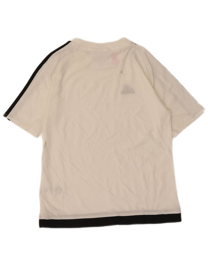 Adidas Climalite T-Shirt für Jungen, 11–12 Jahre, weißes Colourblock-Polyester