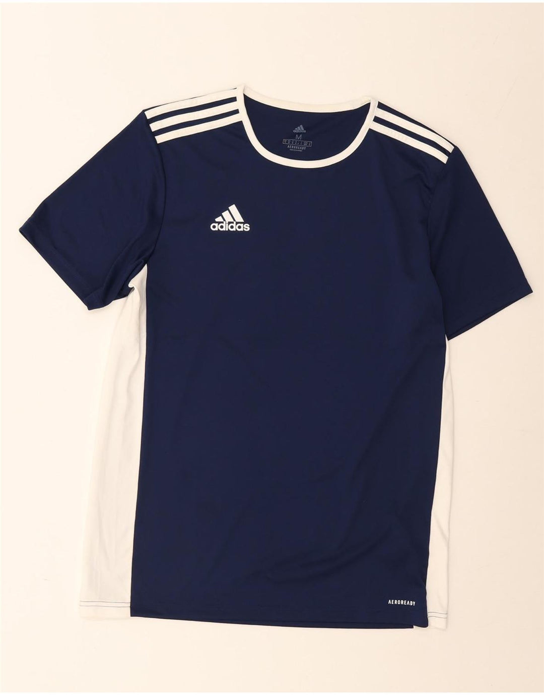 Adidas Herren Aeroready T-Shirt Top Medium Marineblau Colourblock Polyester
