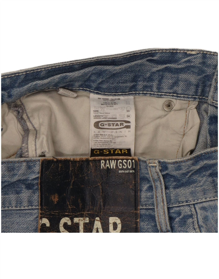 G-Star Herren Straight Jeans W33 L32 Blaue Baumwolle