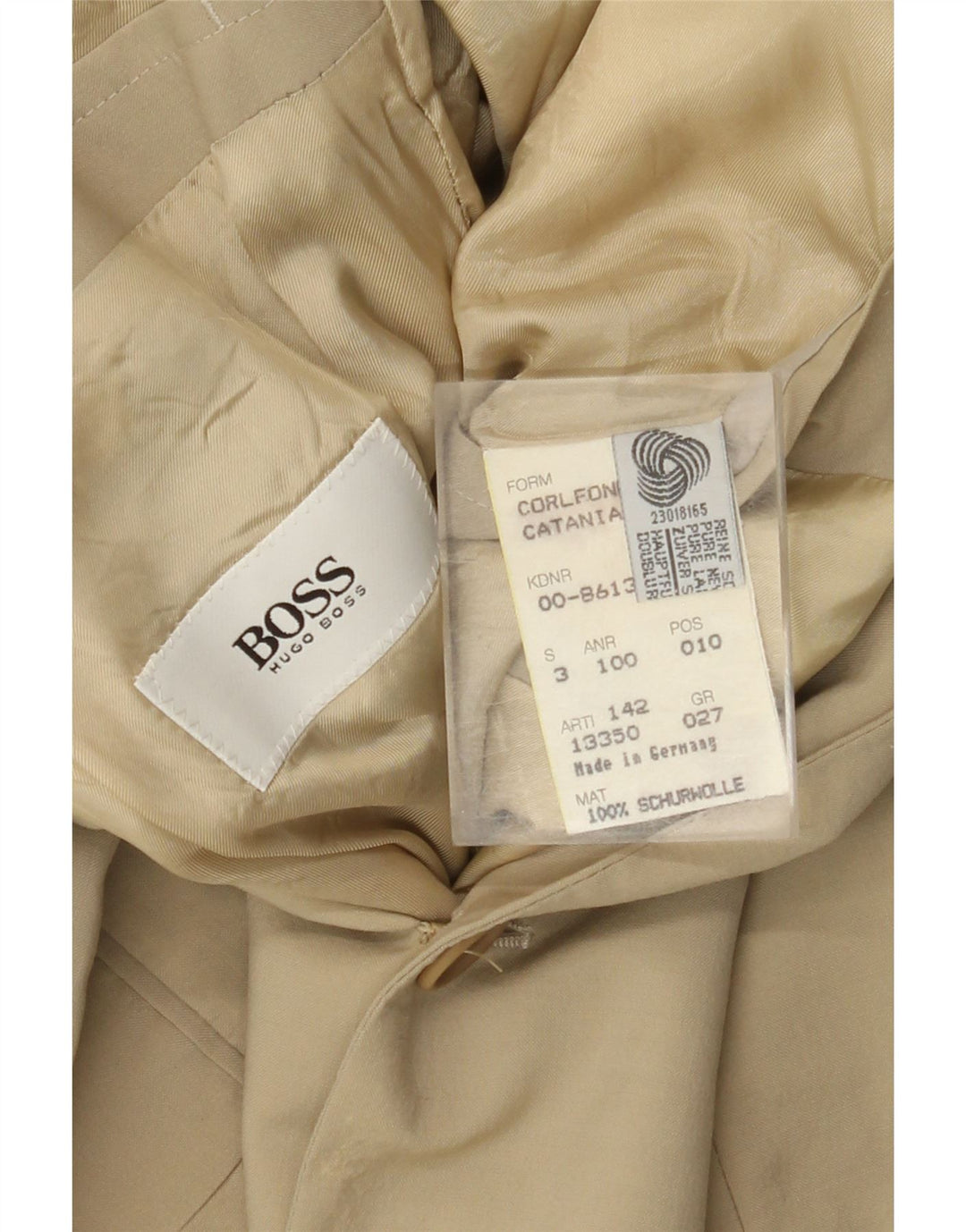 HUGO BOSS Herren-Blazer mit 2 Knöpfen, UK 38, Mittelbeige, Schurwolle