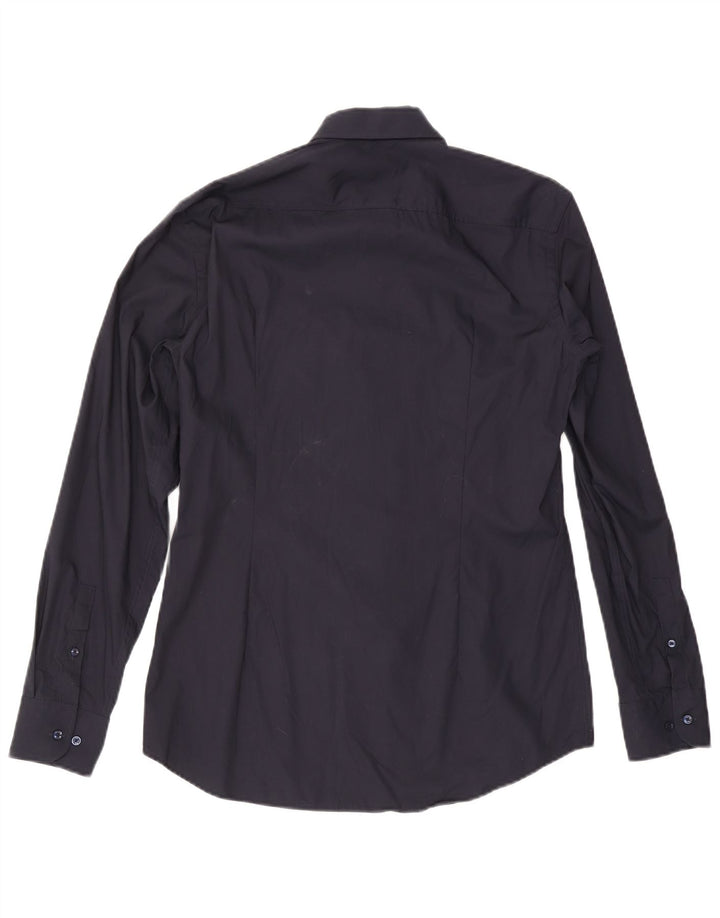 Hugo Boss Herren Slim Fit Hemd Größe 39 15 1/2 Mittel Marineblau
