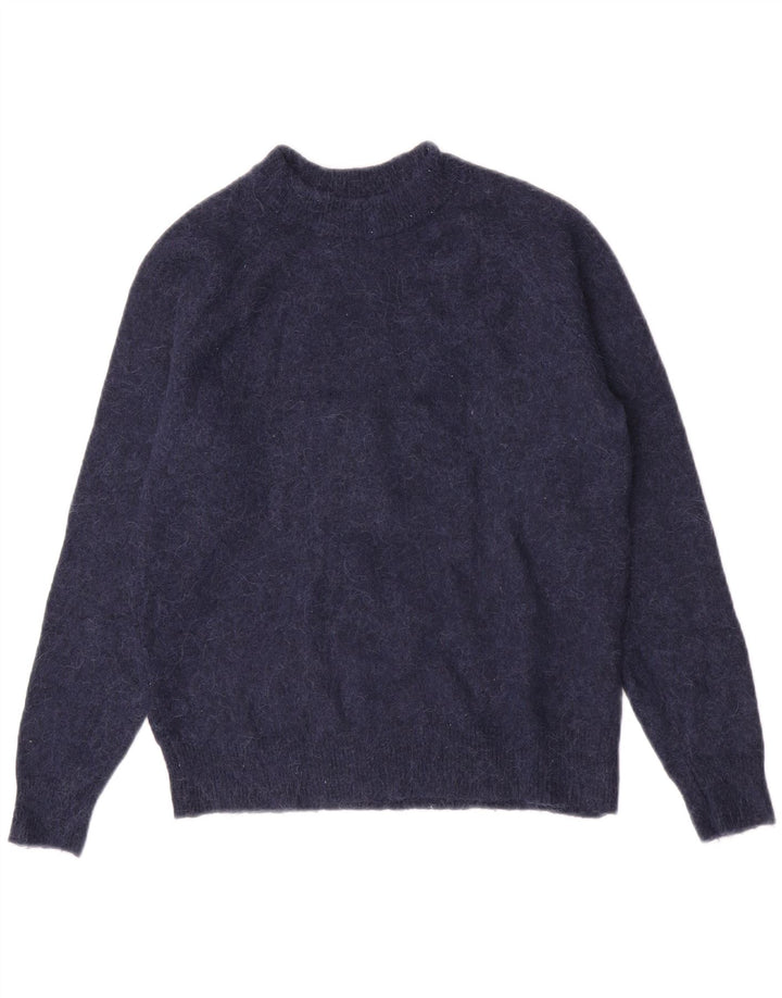 Zara Damen-Pullover mit Rundhalsausschnitt, Gr. 10, Größe S, Marineblau, Polyamid
