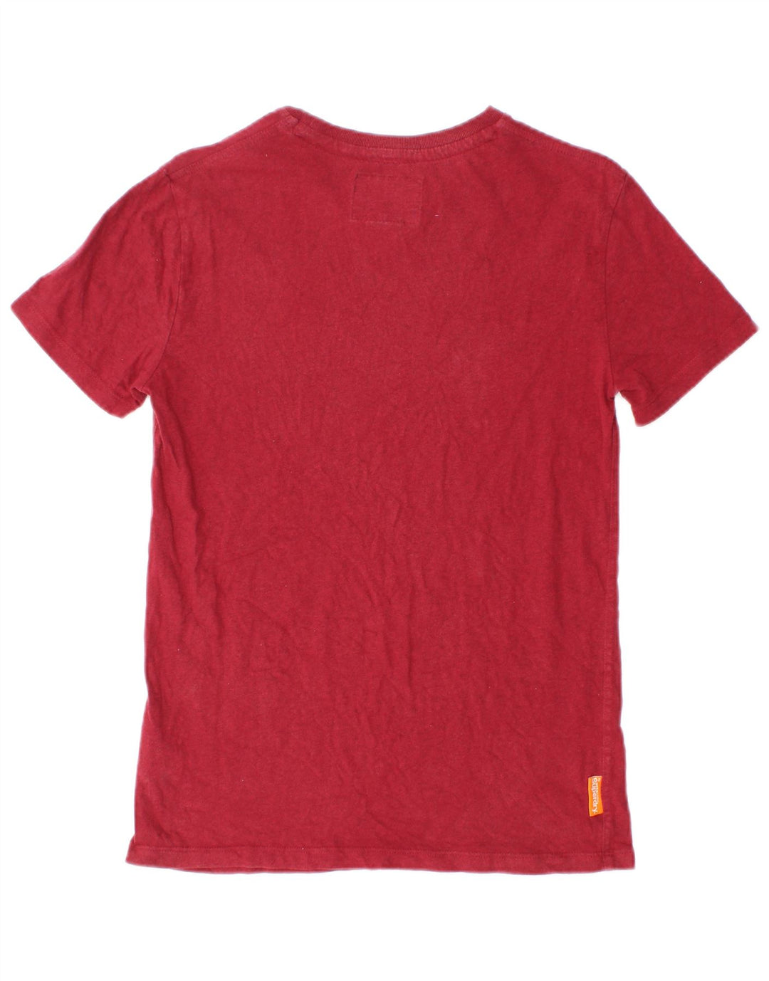 Superdry Herren T-Shirt Top Small aus roter Baumwolle