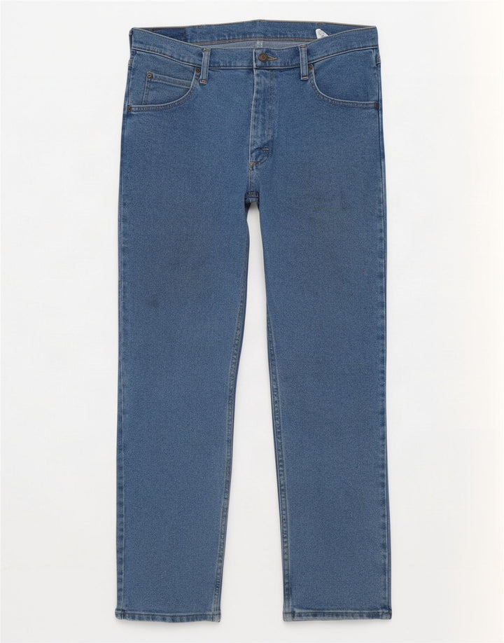 Wrangler Herren Straight Jeans W34 L30 Blaue Baumwolle
